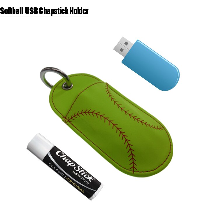 Leder Chapstick Halter - Baseball Softball Stirnband Stil - Lippenstift Halter