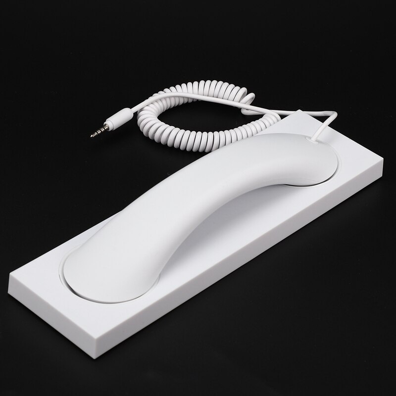 Retro Telephone Headset 3.5mm Microphone External Mobile Phone Microphone Base