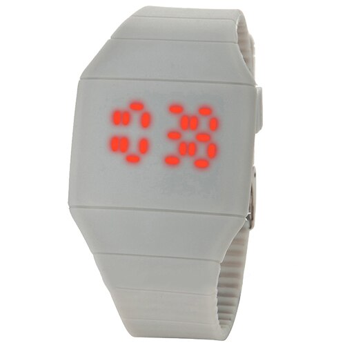 Led Digitale Horloges Mannen Vrouwen Touch Screen Horloges Ultra Dunne Horloges Mode Sport Horloges Siliconen Kinderen Horloges: 166888gray