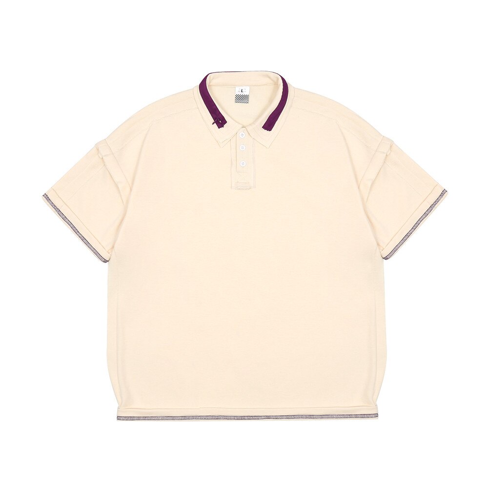 Mannen Polo Shirt Korte Mouw Mannelijke Business Revers Mode Zelfontplooiing Ademend Smart Casual Top: Champagne / M