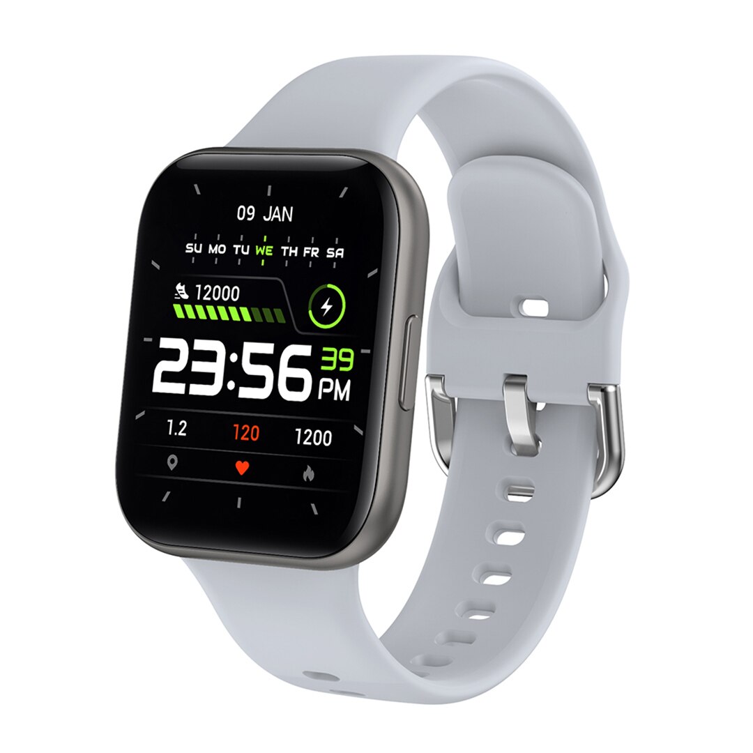 COLMI P8 SE Plus Clever Uhr Männer Herz Bewertung Tracker drücken Nachricht Anruf Erinnerung IP68 Wasserdichte Smartwatch für Android iOS telefon: grau
