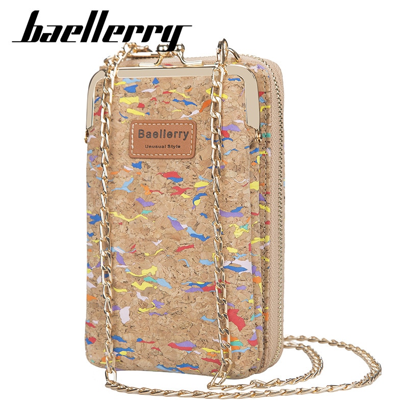 bllerry Soft Wood Material WOMEN'S Long Wallet Large Capacity-Style Mobile Phone Bag Shoulder Shoulder Bag Women's