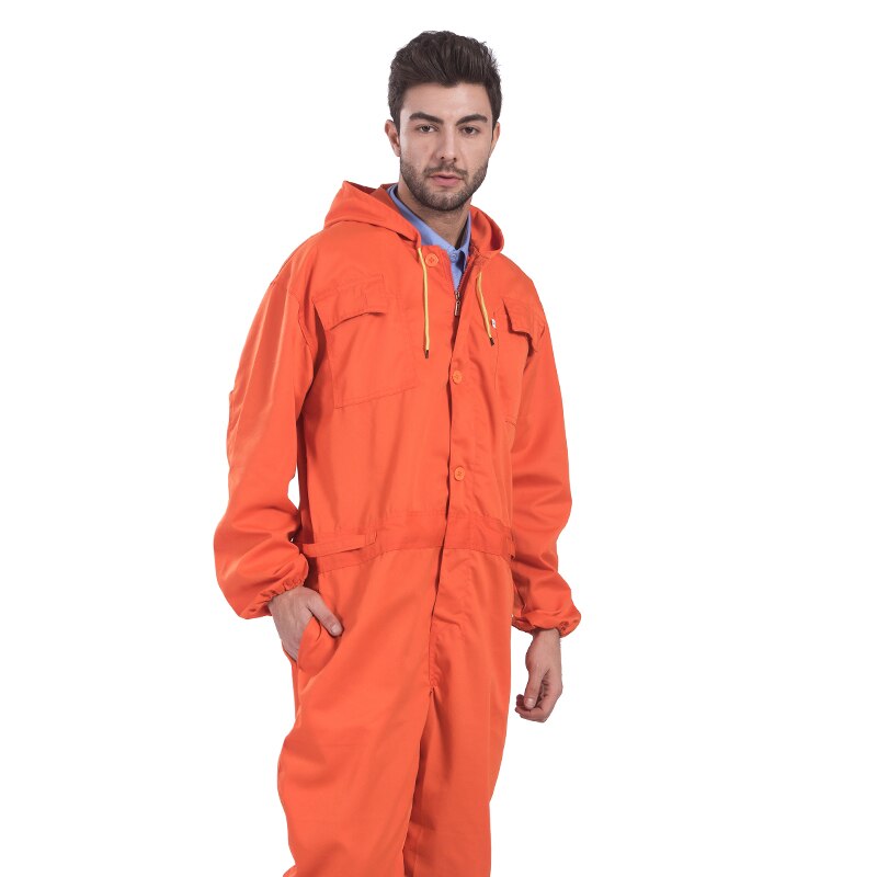 Mens Worker Repairman Machine Auto Repair Mechanics Miner Collier Orange Coveralls Work Clothing Overalls FREE POST