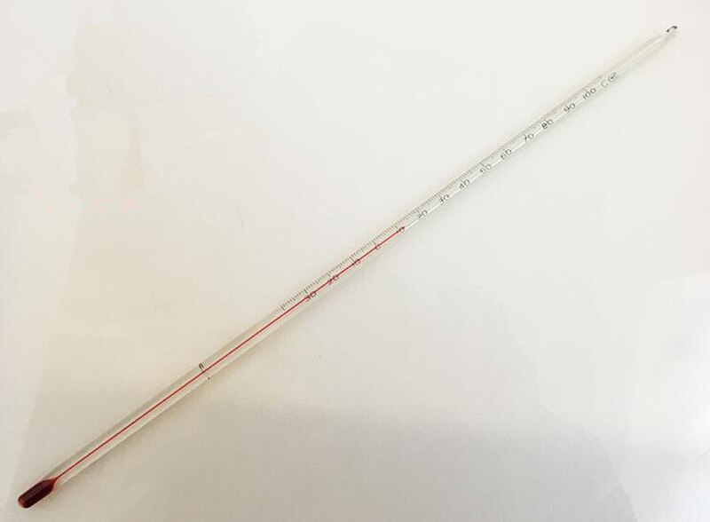 Termómetro de vidrio de-30 a 100 grados Celsius, termómetro básico de agua roja para inmersión en laboratorio, escuela, uso doméstico, 5 unids/lote