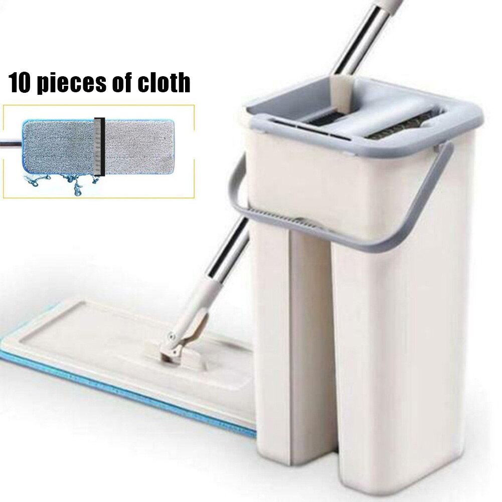 Støv guiden moppe rengøringsværktøjssæt let vask flise marmorgulv til hjemmekøkken  h99f: 10 stk. moppekludssæt