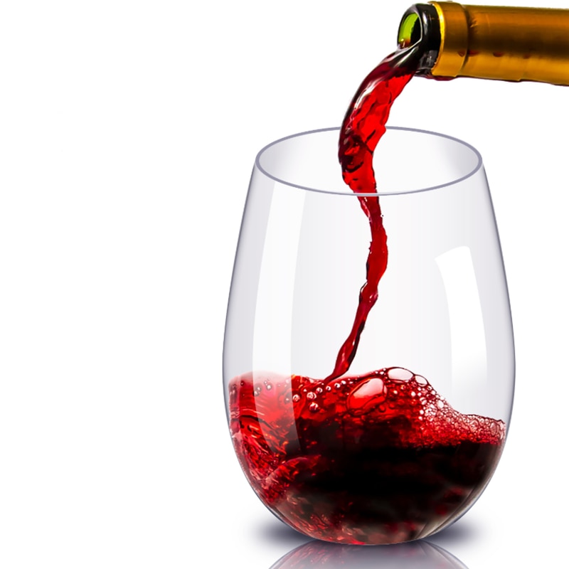 2 unids/set de vasos de vino de plástico irrompibles, vasos de vino tinto PCTG, vasos de leche, vasos reutilizables para zumo de fruta, copa de cerveza