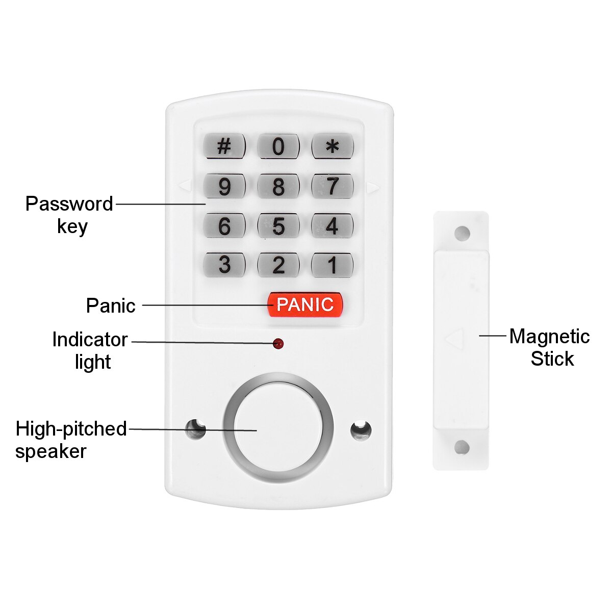 Home Security Alarm System Standalone Magnetic Sensors Independent Wireless Home Door and Window Alarm Security Burglar Alarm