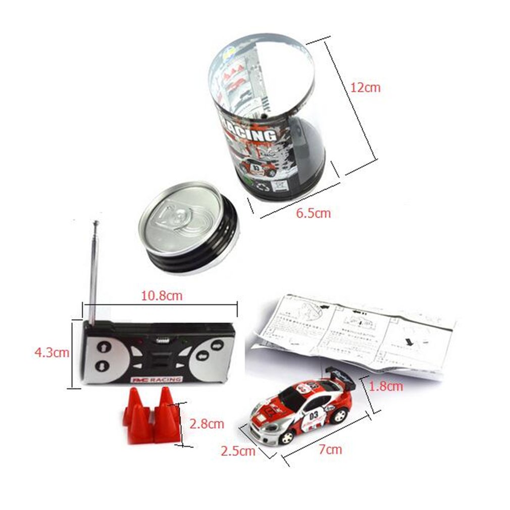 Multi-color Verkoop Afstandsbediening Auto Coke Can Mini Rc Car Radio Remote Control Micro Racewagen Speelgoed voor Kid Kerstcadeaus