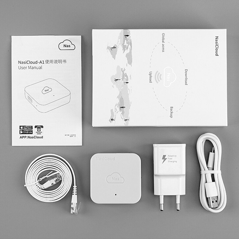 Adaptador de red USB, caja de expansión de disco duro de almacenamiento NAS, Personal, Nube Nascloud A1, Control de aplicación de acceso remoto