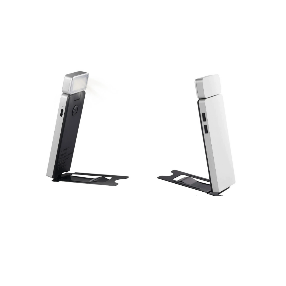Mini boglampe led genopladelig clip-on boglampe 3 farver praktisk seng læse natlampe øjenbeskyttelse bogmærkelampe: 2.5 w