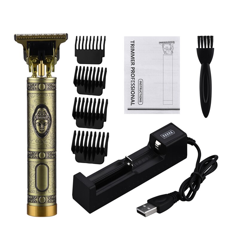 Profesjonalna maszynka robić włosów bezprzewodowy smok mężczyźni przycinarka akumulatorowa maszyna robić golenia brody elektryczna maszynka robić golenia z łysiną głową budda: Buddha