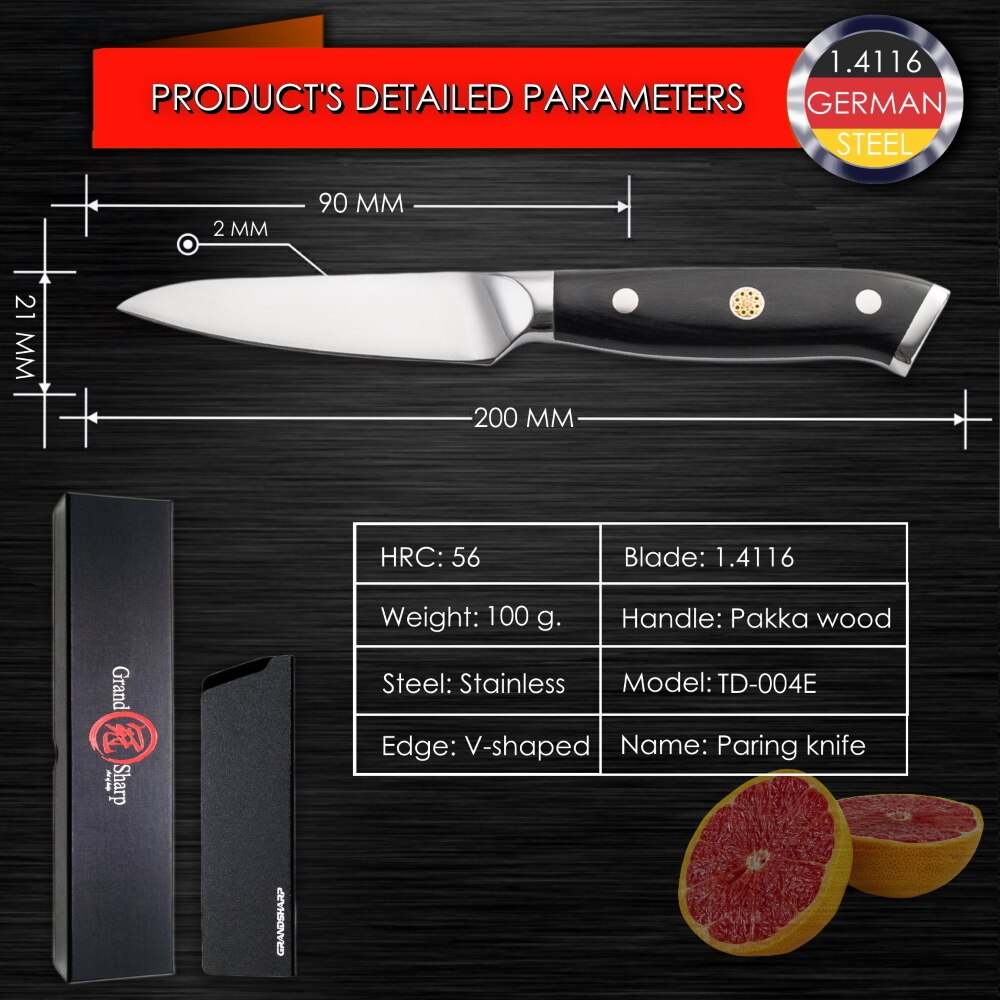 Chef Knife Set Germany 1.4116 High Carbon Steel Santoku Boning Cleaver Home Cooking Tools Japanese Kitchen Knives Christmas