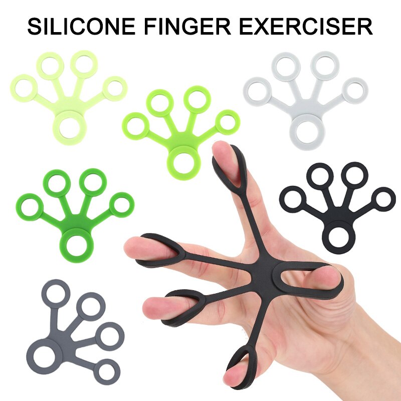 Finger Hand Grip Strengthener Silicone Hand Resistance Band Strength Trainer Fingers Exerciser ZJ55