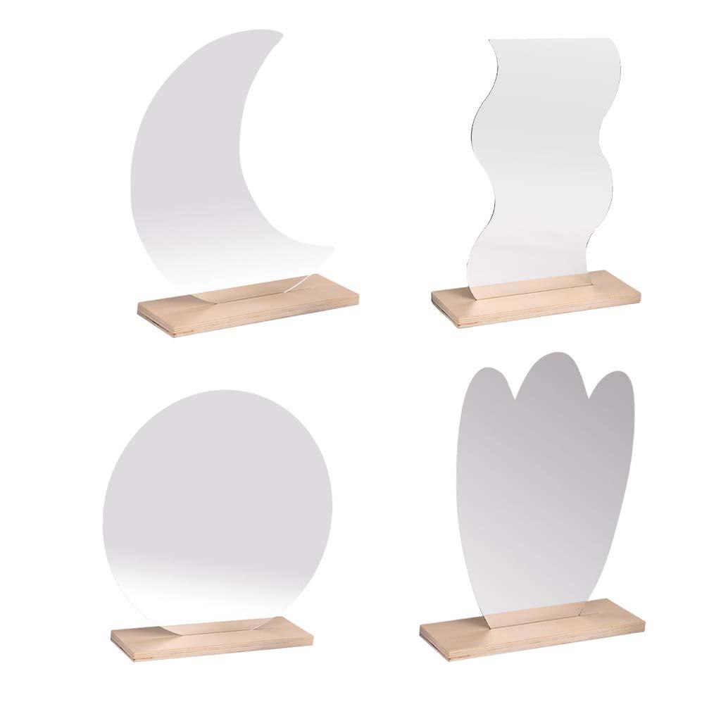 Makeup Mirror ,Irregular Aesthetic Vanity Mirror Frameless, Decorative Desk