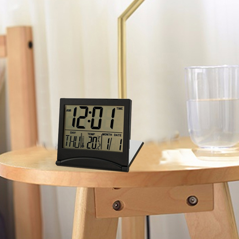Kalender display vækkeur elektronisk lille højt digital vejrstation skrivebord temperatur rejse elektronisk mini ur