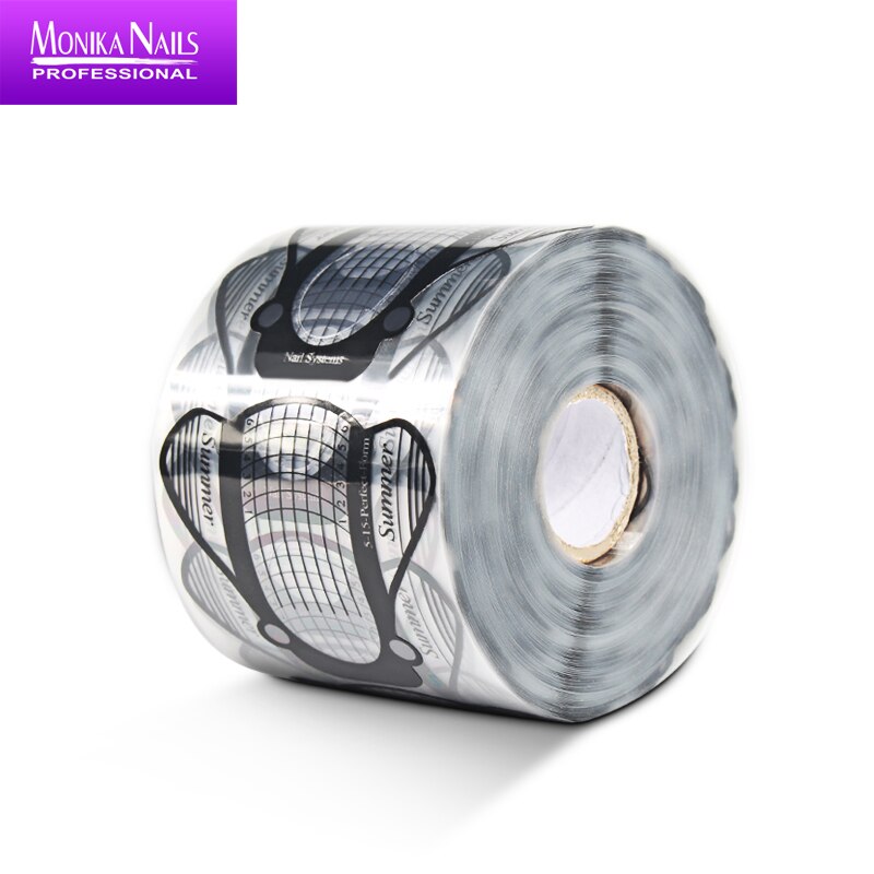 Coccinelle forme ongles formes 100 pièces papier plateau français manucure ongle autocollant protecteur porte-papier Extension forme Gel nail Art outil