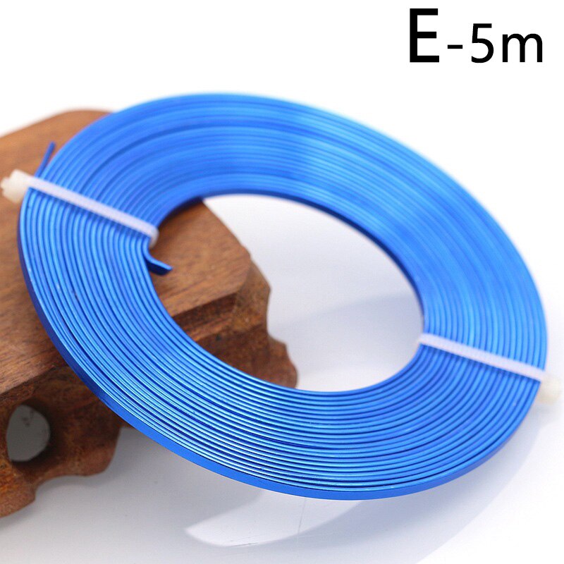 5 Meter 3Mm Platte Anadized Kleur Plated Aluminium Draad Voor Sieraden Maken Armband Craft Diy Accessoires Levert: E