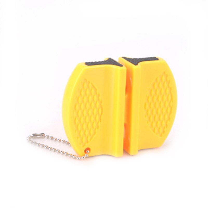 Afilador de cuchillos de 4 etapas para cuchillos rectos, tijeras de cocina, piedra de afilar, amoladora de cerámica de diamante, restaurar y pulir cuchillas: Type 2 yellow