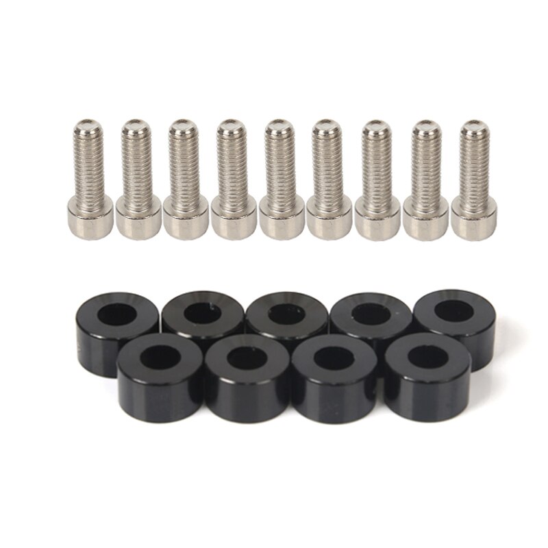 M8 6 Pcs/Pack JKdreamer Aluminum Fender Washers and Bolt for honda Air inlet manifold,engine: Black