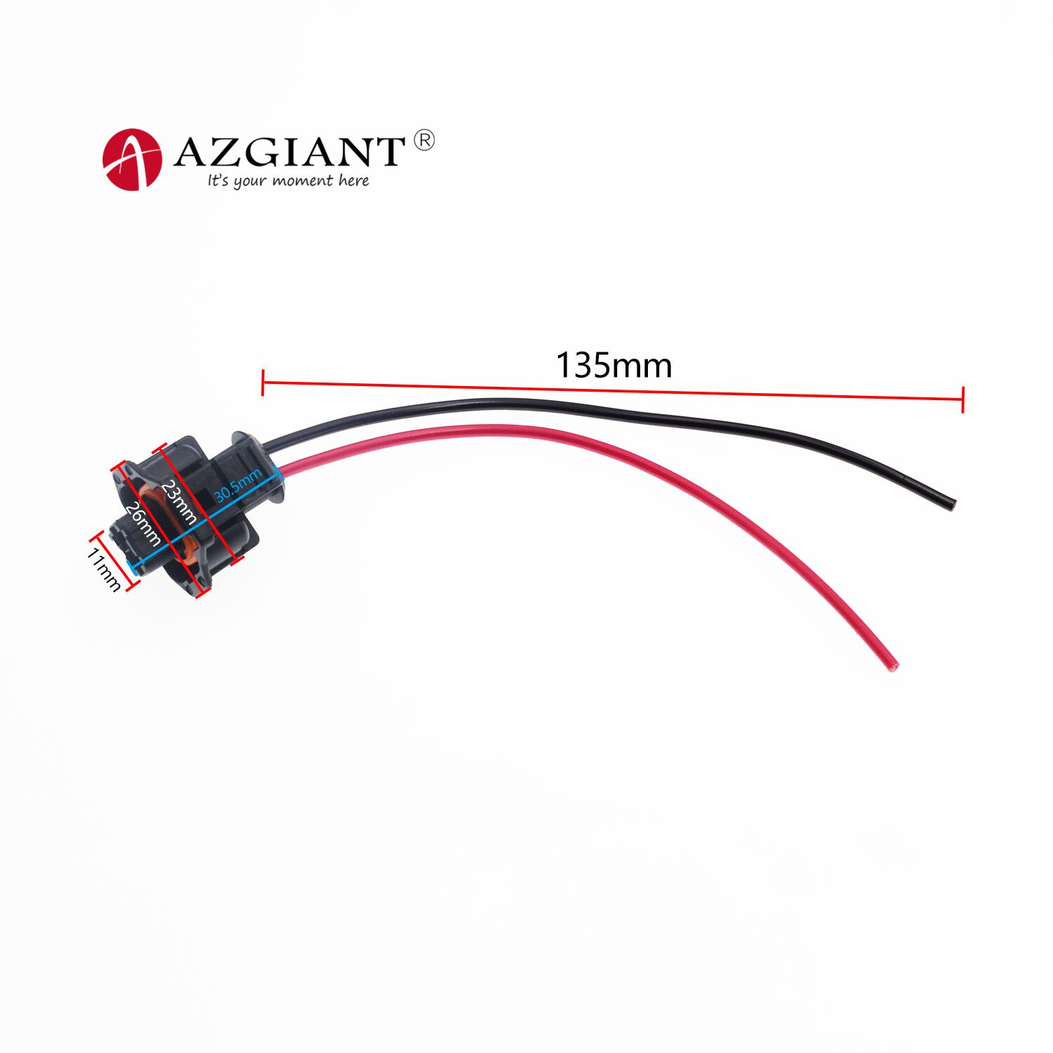 Cable de DJ7026A-3.5-21 de 2 pines en espiral para inyector común diesel Bosch, Conector de clavija con terminal, DJ7026B-3.5-21