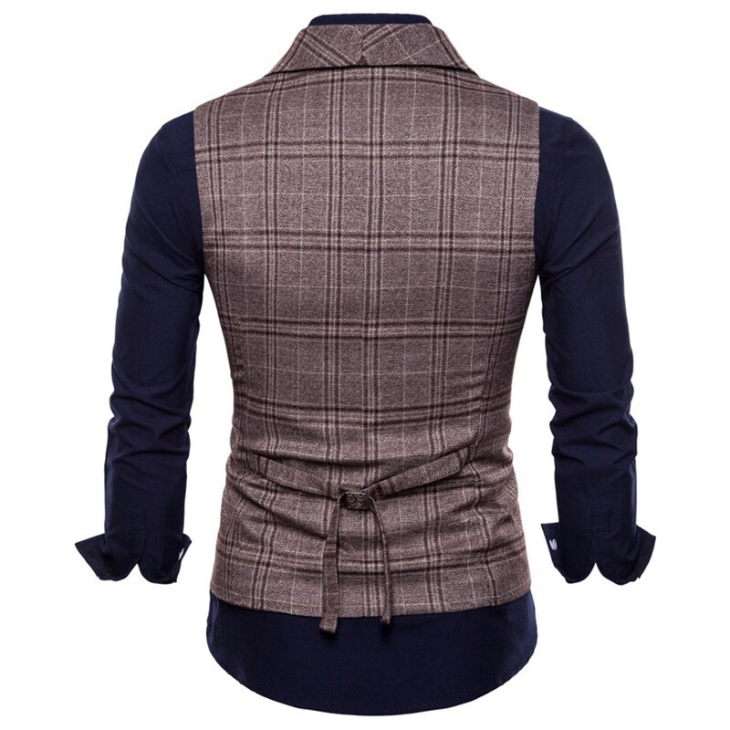 Dress Vests For Men Slim Fit Mens Suit Vest Male Waistcoat Gilet Homme Casual Sleeveless Formal Business Jacket