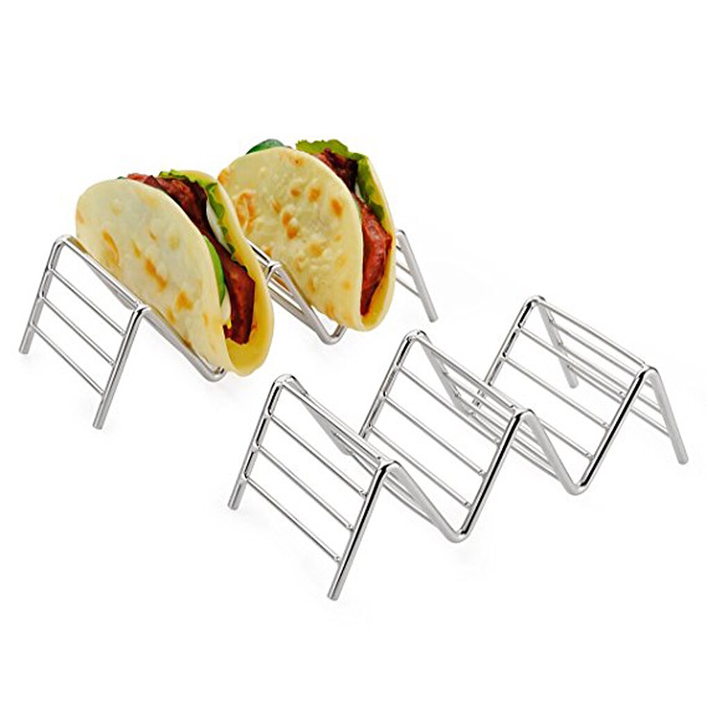 Brand Taco Holder Taco Stand Stainless Steel Rustproof Rack Bracket Tray Style for Baking Dishwasher