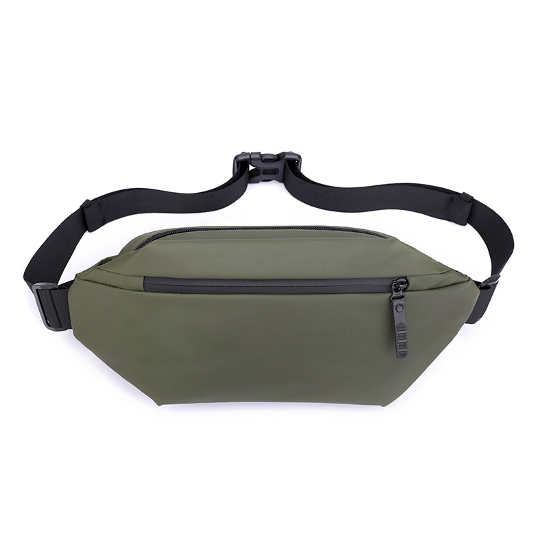 Outdoor Casual Mode Heuptas Heren Schouder Crossbody Tas Multifunctionele Waterdichte Reisborst Draagbaar en Duurzaam: Black