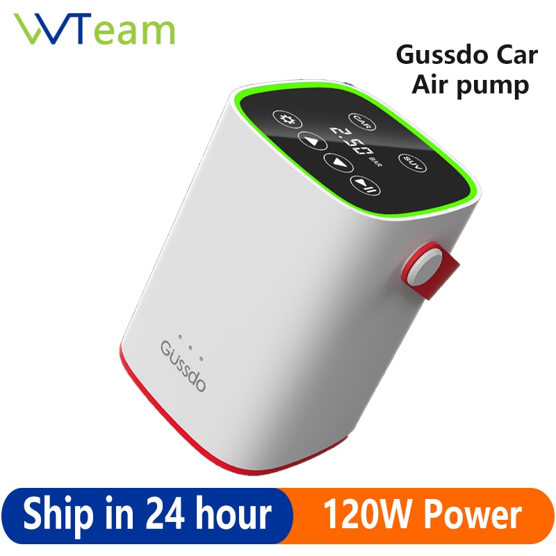 Gussdo Portable Car Air Pump 12V Electric Air Compressor Digital Tire Pressure Monitor Inflatable Treasure for Cycle Ball Boat
