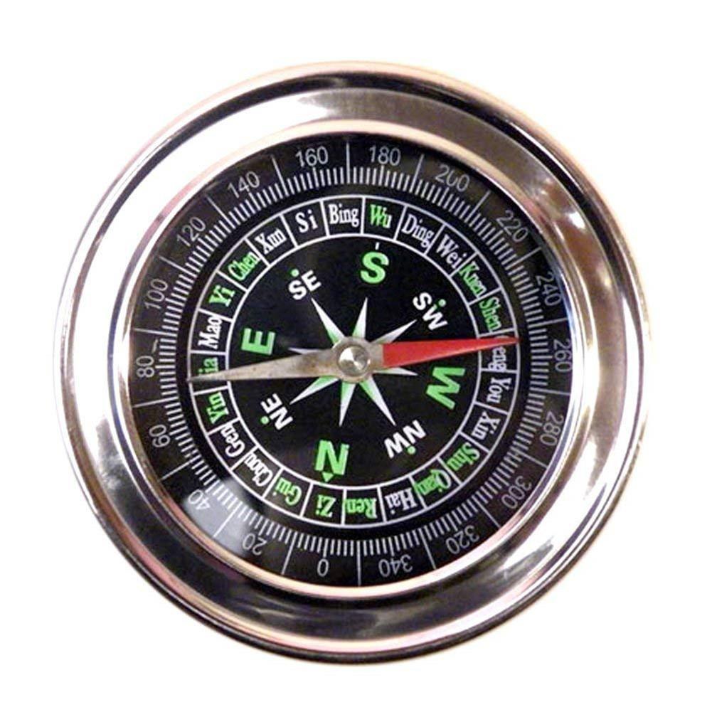Outdoor Multi-purpose Full Metal Compass Stainless Steel Compass: Default Title