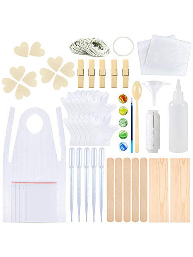 Tie-dye DIY T-Shirt Fabric Tie-dye Kits with Wood Chips Rubber Bands Gloves Squeeze Bottles Aprons Tie-dye Kit for Kids Adult