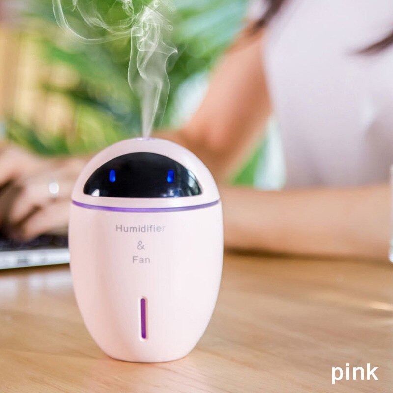 Usb Luchtbevochtiger Leuke Desktop Diffuser 300 Ml Auto Luchtverfrisser Purifier Mini Draagbare Diffuser Met Led Blauwe Lichten Voor thuis