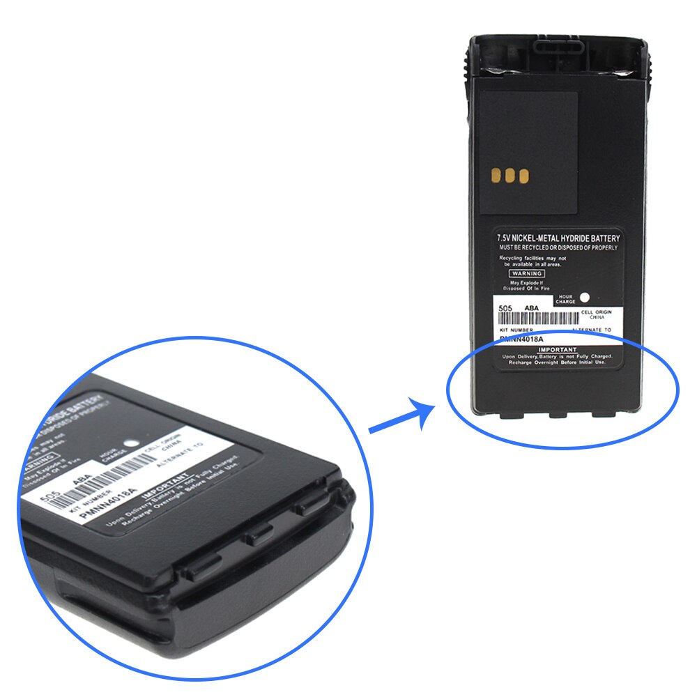 2X Rb Mot PMNN4018A 1600 Mah Ni-Mh Twee-weg Radio Batterij Voor Motorola GP-308/88S, PRO3150, P-040/080,GT-2050, CP250/450, CP450LS