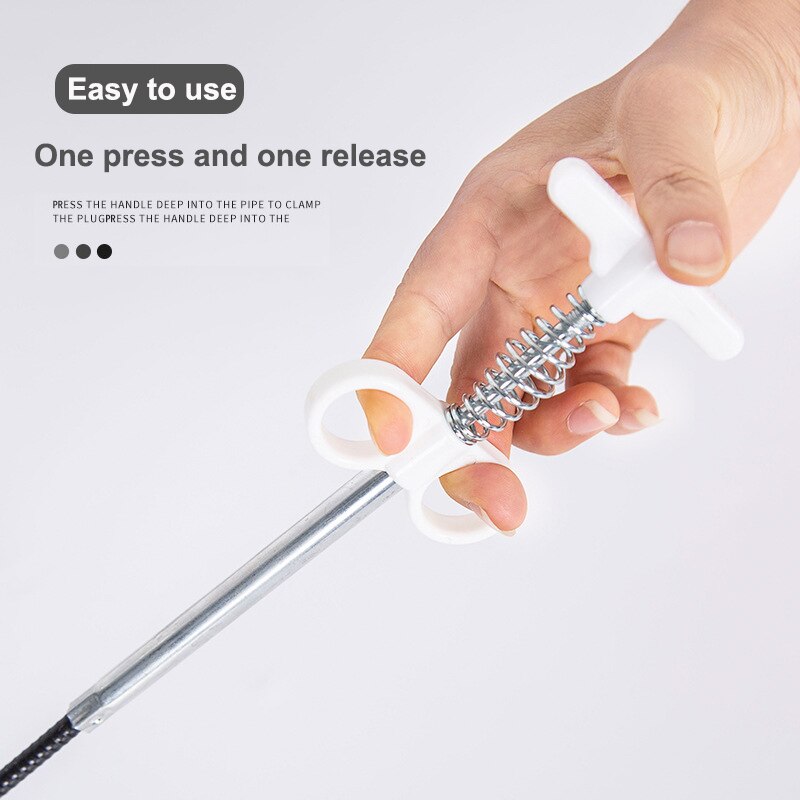 Sewer Pipe Unblocker Serpentine Spring Pipe Dredging Tool Kitchen Sink Bathroom Sewer Cleaning Tool 160cm Kitchen Accessories