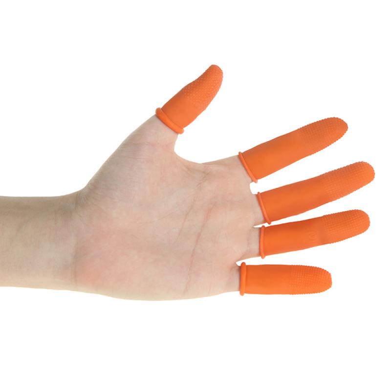 100/200pcs Disposable Durable Natural Latex Finger Cots Non-slip Wear-resistant Thickening Household Extension Gloves Tools