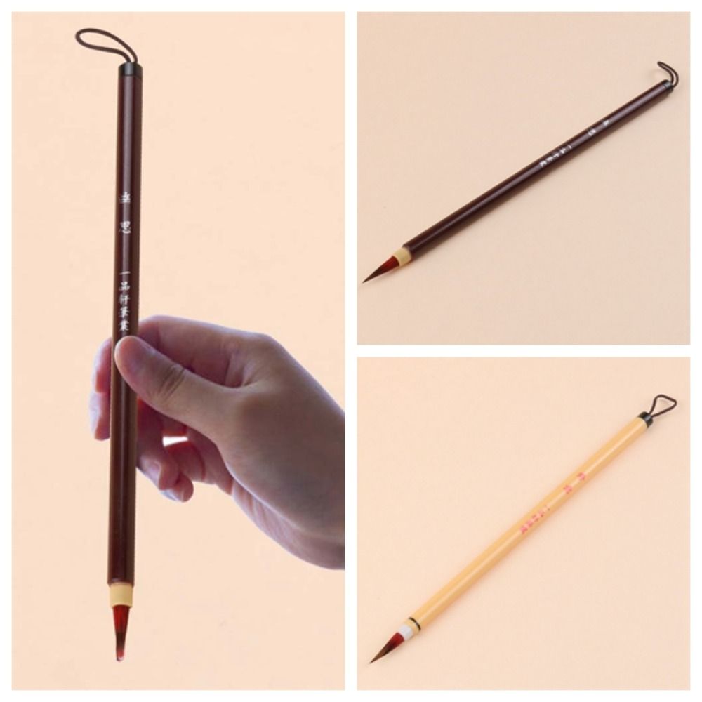 2 stk. håndlagde myke kinesiske pensler. 0.5cm lette malepenner for klassisk kinesisk pensel med mykt grep og krok.