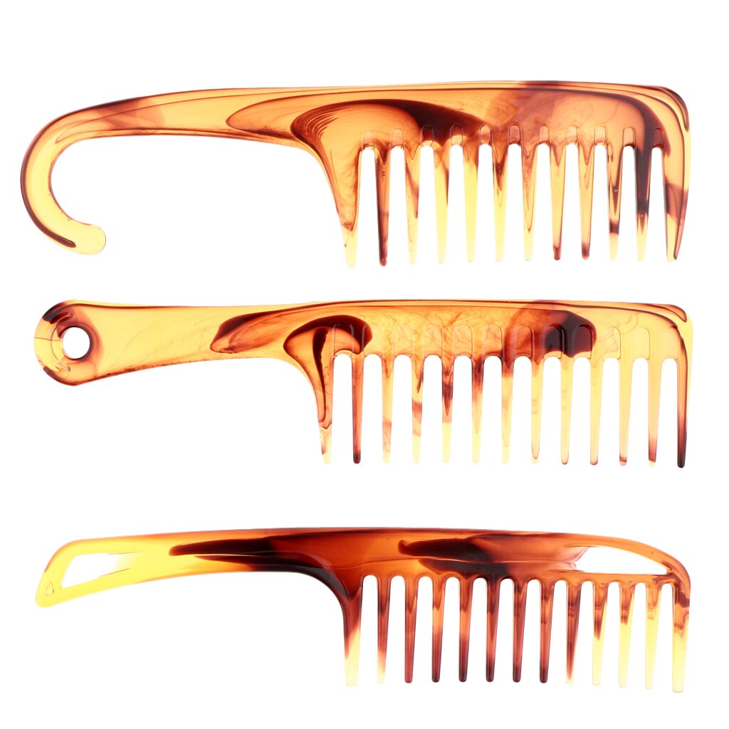 Peine de ducha dentado ancho, cepillo de pelo de salón duradero, herramienta antiestática para desenredar el cabello