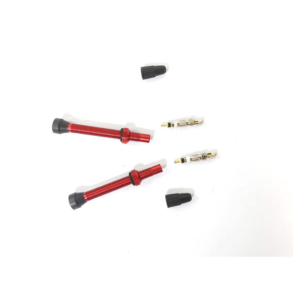 Tubeless Presta valve for MTB Mountain bike Road bike Aluminum Alloy Presta valve 36mm 60mm Red AL valve
