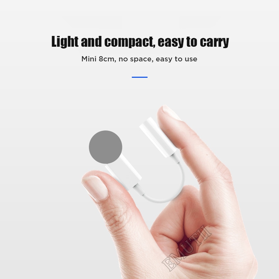 Mini Lightning To 3.5mm Jack Adapter for iPhone 11 12 Pro Max XS XR X Lighting Earphone Aux Splitter Headphone Audio Converter