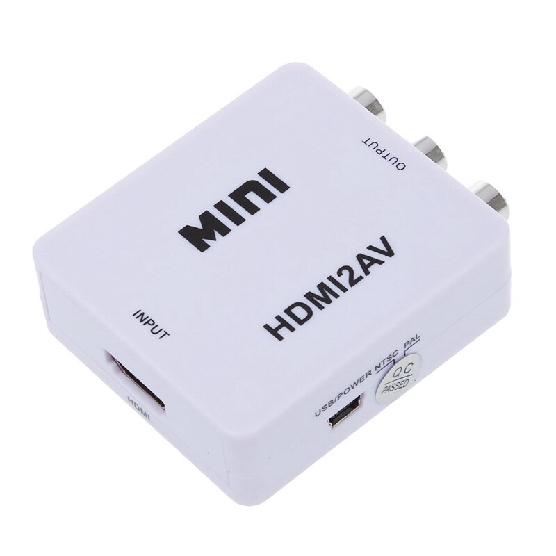 2 stk video balun bnc katt 5 passiv avsender til ledning og 1 stk hdmi 2av til rca video og o konverteringsadapter
