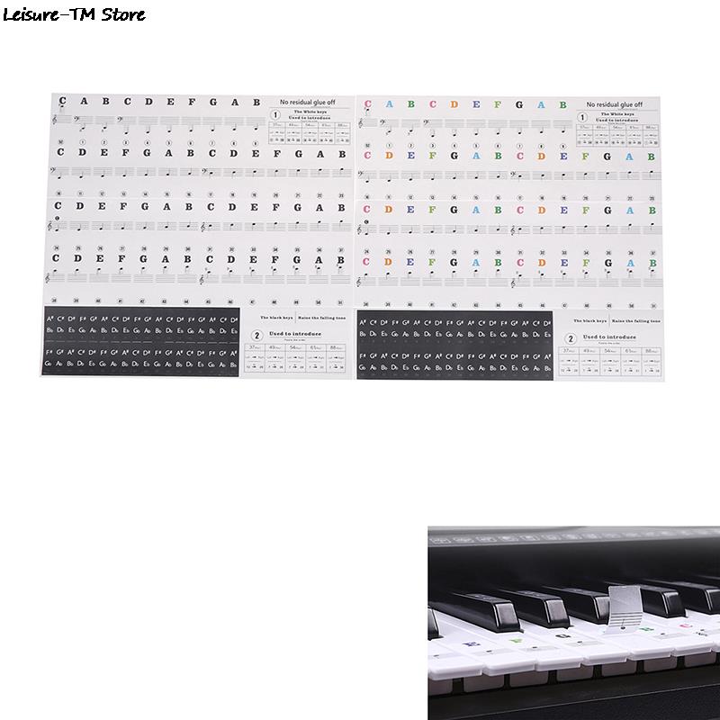 49 54 61 88 Keys Electronic Piano Keyboard Sound Name Stickers Key Sticker Piano Stave Music Decal Label Note Sticker