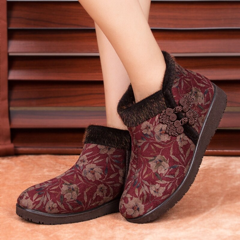 Bottes chaudes et décontractées pour femme, chaussures à la , collection hiver