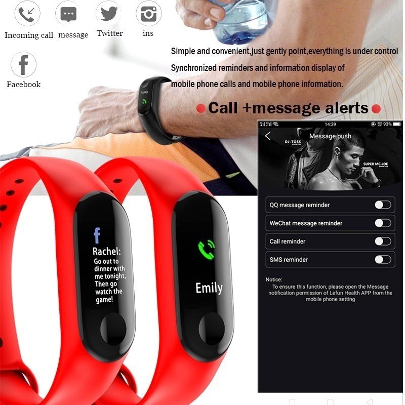 Smart Bracelet Heart Rate Monitor Pedometer Heart Rate Monitor Outdoor Fitness Equipment