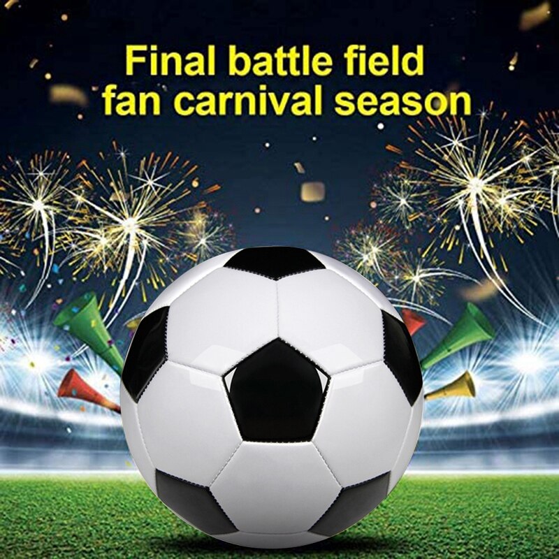 Size 5 Training Soccer Balls PU Leather Black White Football Soccer Balls Goal Team Atch Training Balls