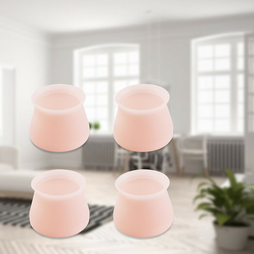 Housse de Protection des jambes de meubles | En silicone, 4 pièces, Protection des pieds de Table, Protection des pieds, housse de Protection du sol: Pink