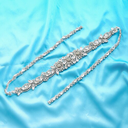 Cintos de Casamento De cristal Cinto de Fita de Cetim Nupcial Sash Belt Vestido de Casamento de Strass Acessórios de Casamento Y138S: only applique
