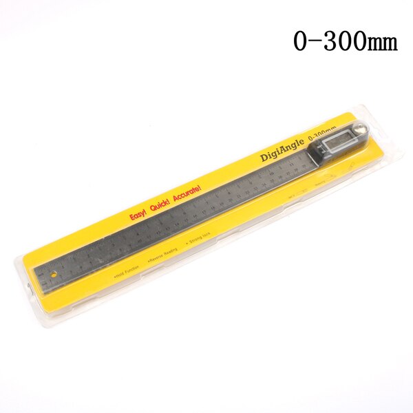 200mm 8 '' digitale gradenboog inclinometer goniometer waterpas meetinstrument elektronische hoekmeter roestvrijstalen hoekliniaal 12 ": 300mm en pakket