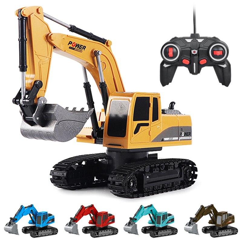 Engineering 2.4Ghz 6 Channel Car 1:24 RC Excavator Toy Alloy And Plastic Excavator 6CH And 5CH RTR For Kids Christmas