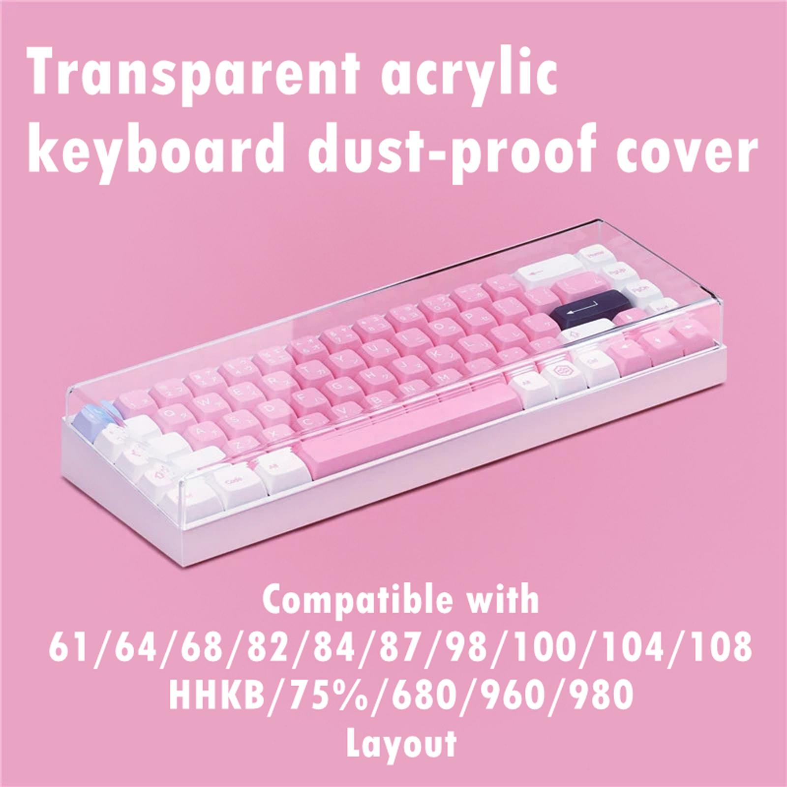 Acrylic Mechanical Keyboard Dust Cover Easy to Use Computer Keyboard Accessories Transparent Protector for Office