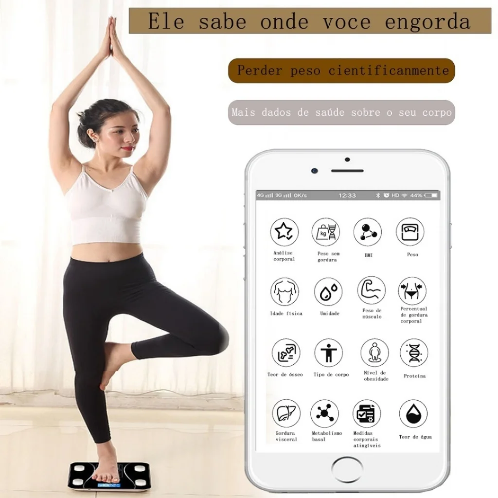 Digital Bluetooth Body Bioimpedance Scale Up To 180kg Cell Phone Result Weighing Scale Weight Weight Scale Body Scale