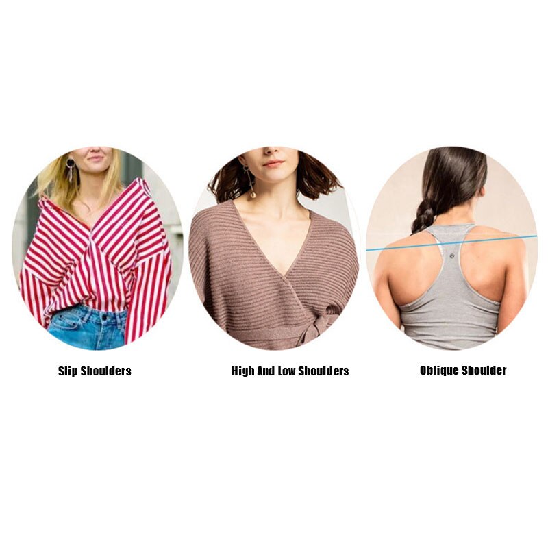 Silicone Shoulder Push-up Pads 1Pair For Women Men Clothing Non-Slip Invisible Adhesive Shoulder Enhancer Reusable Shoulder Pad